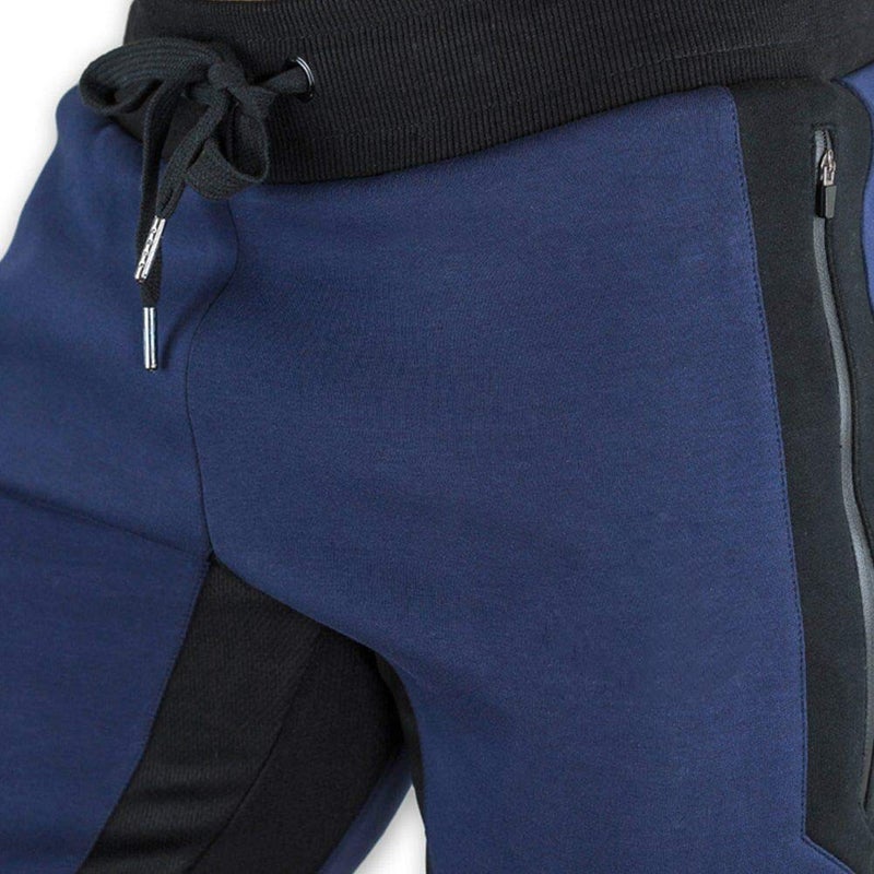 YSENTO Men's Casual Cotton Shorts 3/4 Jogger Capri Cropped Pants Below Knee Shorts with Pockets Navy Size 34 - Image 4